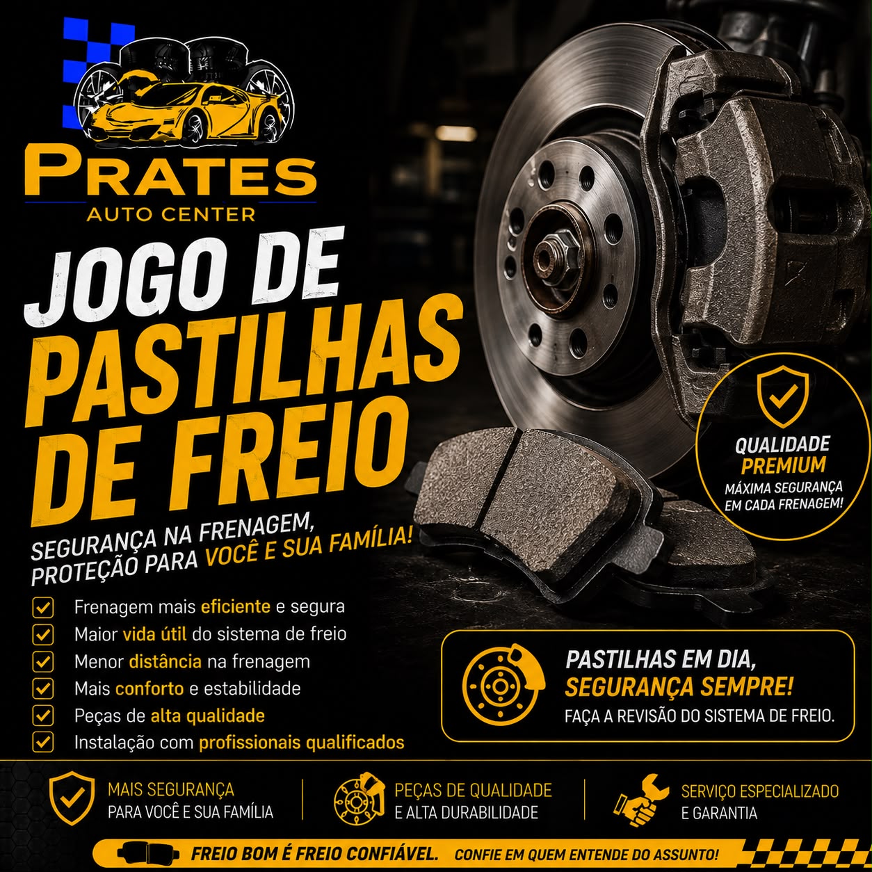 Jogo pastilhas de freios